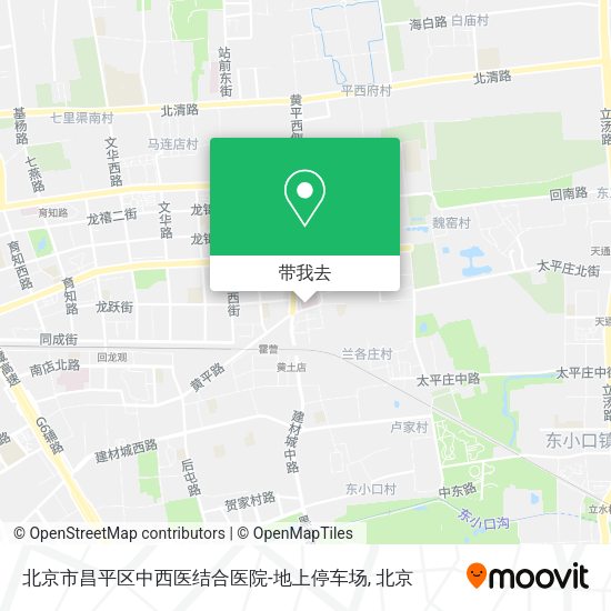 北京市昌平区中西医结合医院-地上停车场地图