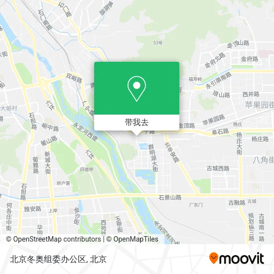 北京冬奥组委办公区地图