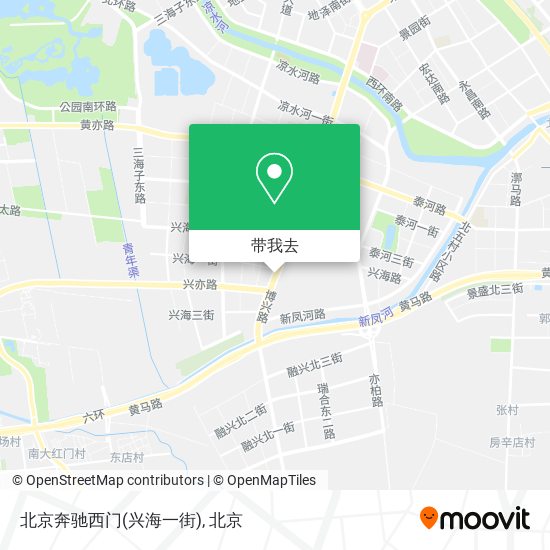 北京奔驰西门(兴海一街)地图