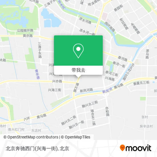 北京奔驰西门(兴海一街)地图