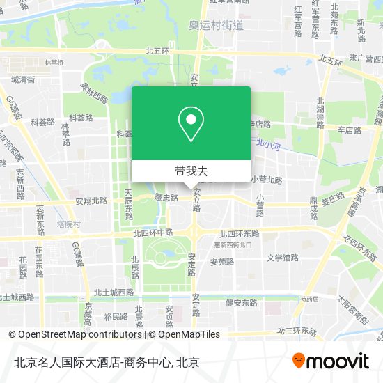 北京名人国际大酒店-商务中心地图