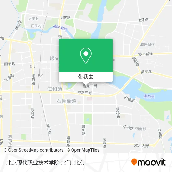 北京现代职业技术学院-北门地图