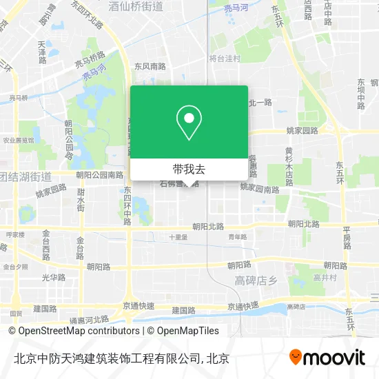北京中防天鸿建筑装饰工程有限公司地图