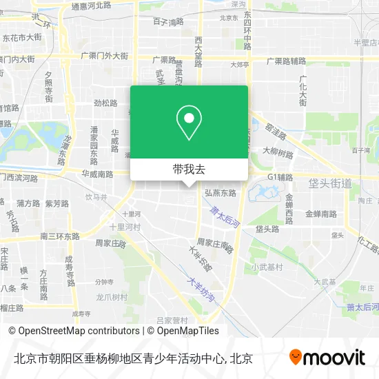 北京市朝阳区垂杨柳地区青少年活动中心地图