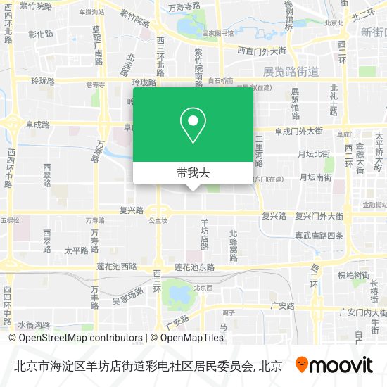 北京市海淀区羊坊店街道彩电社区居民委员会地图