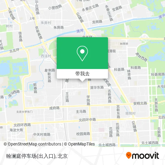 翰澜庭停车场(出入口)地图