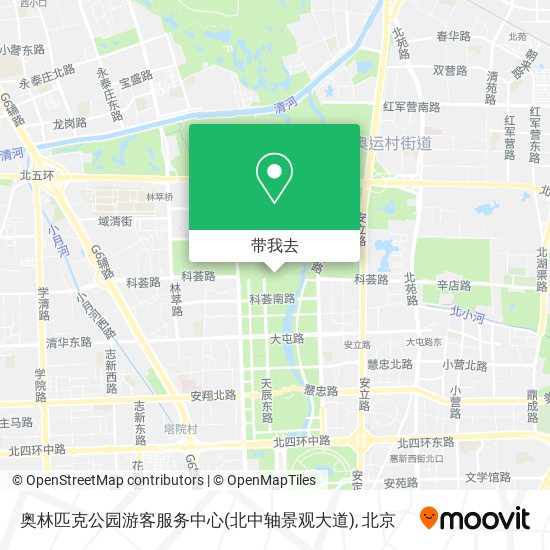 奥林匹克公园游客服务中心(北中轴景观大道)地图