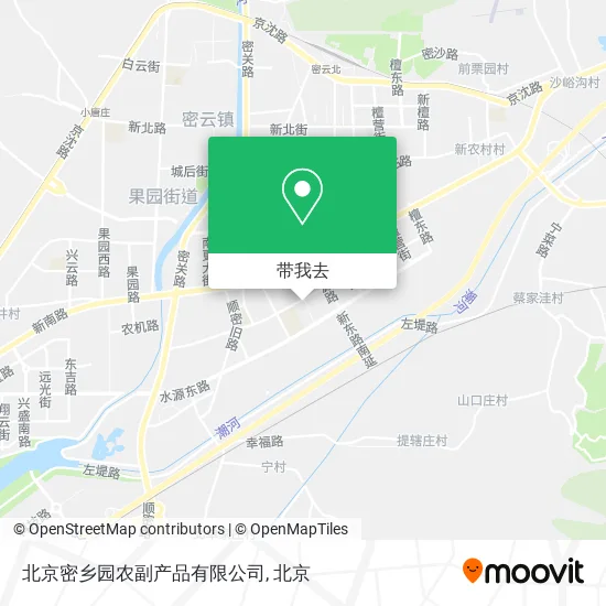 北京密乡园农副产品有限公司地图