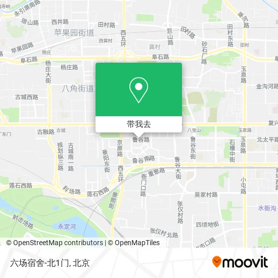 六场宿舍-北1门地图