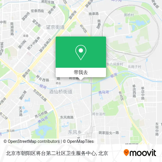 北京市朝阳区将台第二社区卫生服务中心地图