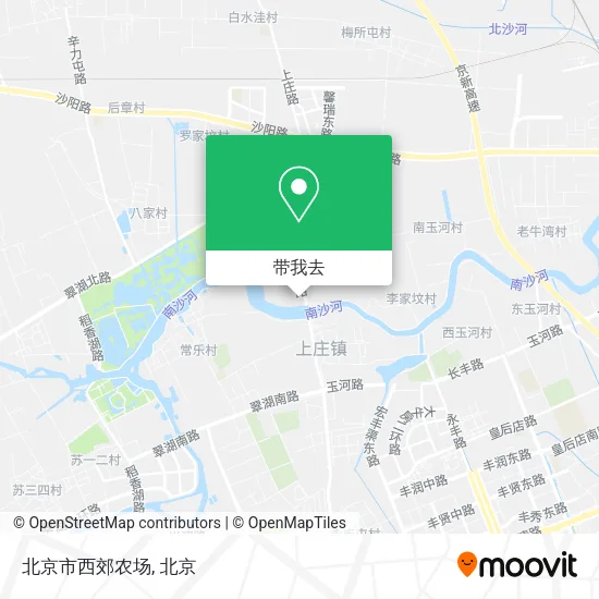 北京市西郊农场地图