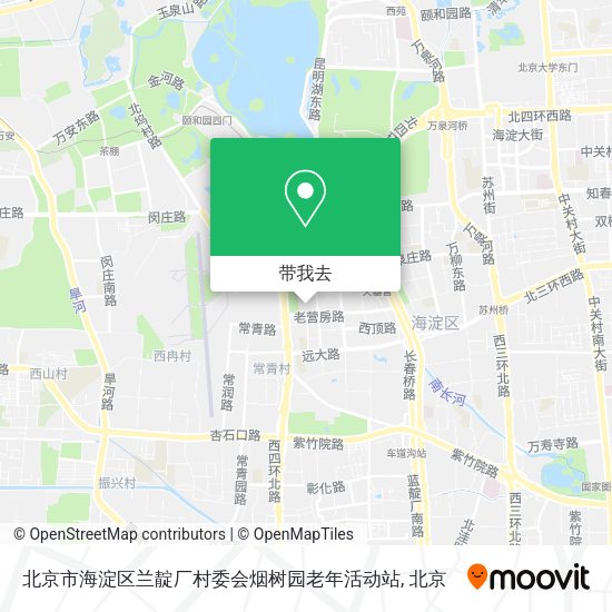 北京市海淀区兰靛厂村委会烟树园老年活动站地图