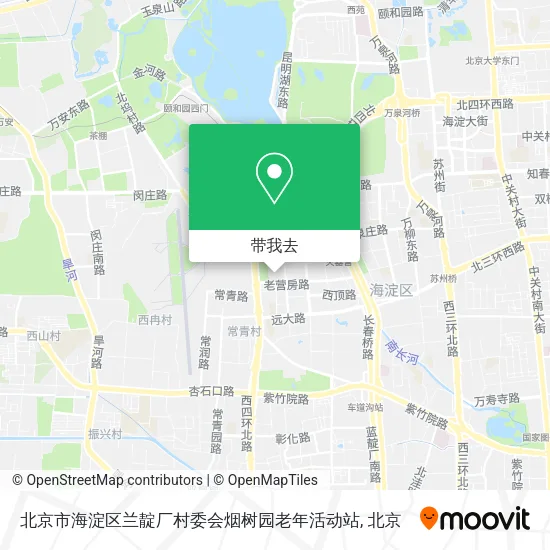 北京市海淀区兰靛厂村委会烟树园老年活动站地图