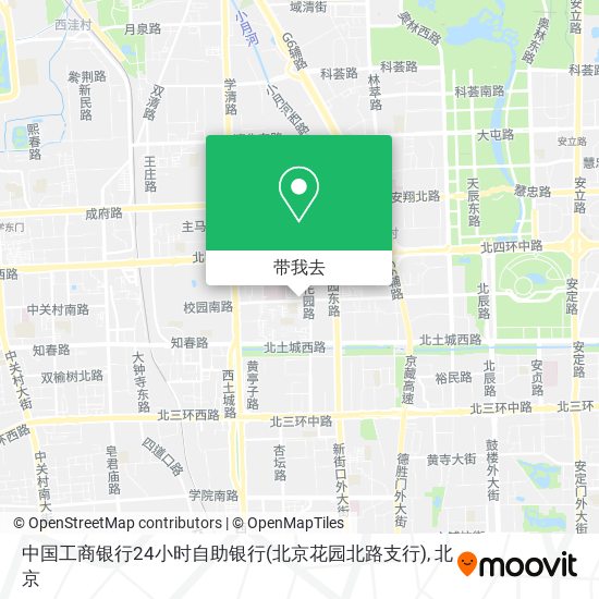 中国工商银行24小时自助银行(北京花园北路支行)地图