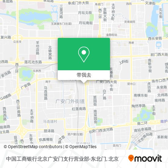 中国工商银行北京广安门支行营业部-东北门地图