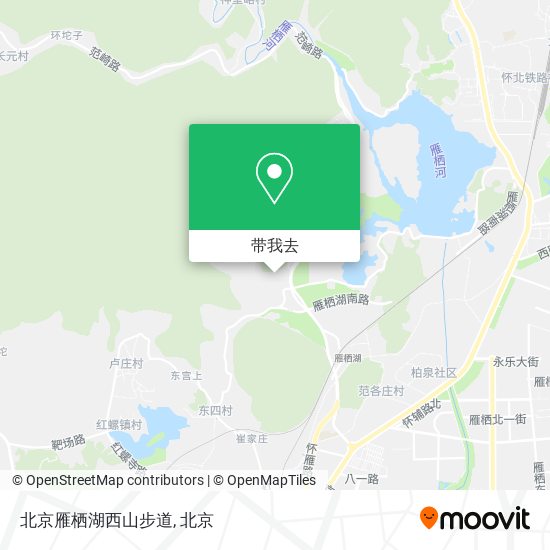 北京雁栖湖西山步道地图