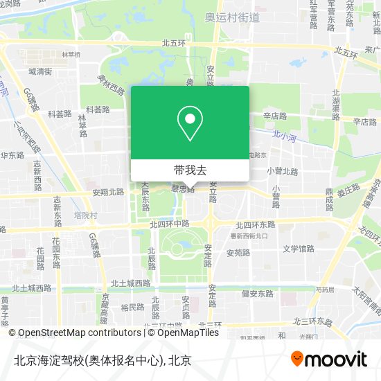 北京海淀驾校(奥体报名中心)地图