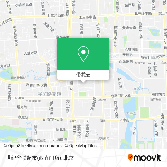 世纪华联超市(西直门店)地图