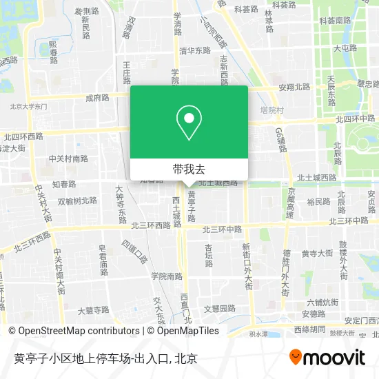 黄亭子小区地上停车场-出入口地图