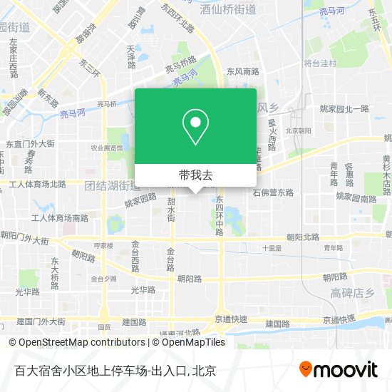 百大宿舍小区地上停车场-出入口地图