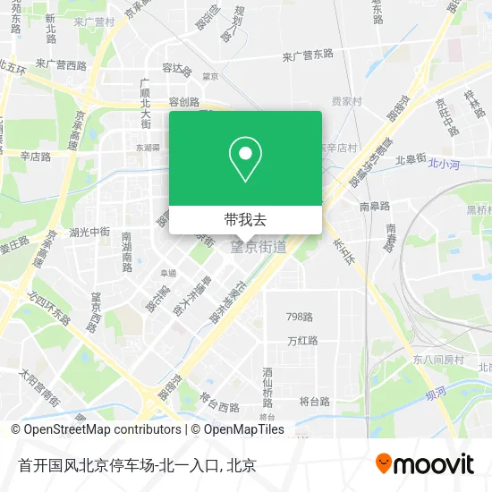 首开国风北京停车场-北一入口地图