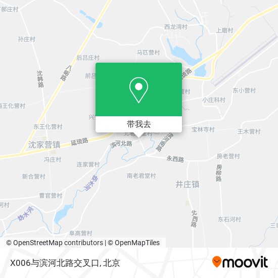 X006与滨河北路交叉口地图