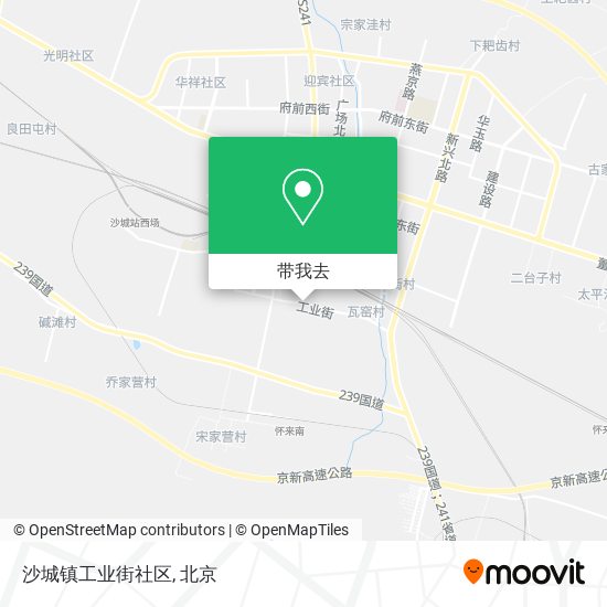 沙城镇工业街社区地图