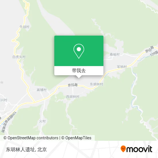 东胡林人遗址地图