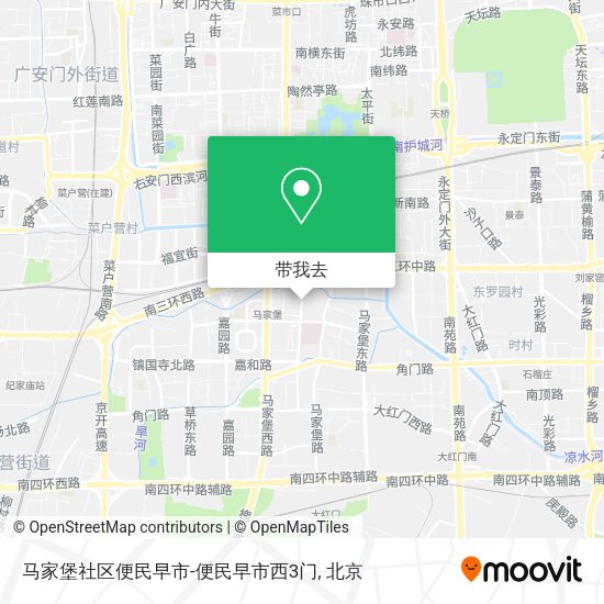 马家堡社区便民早市-便民早市西3门地图
