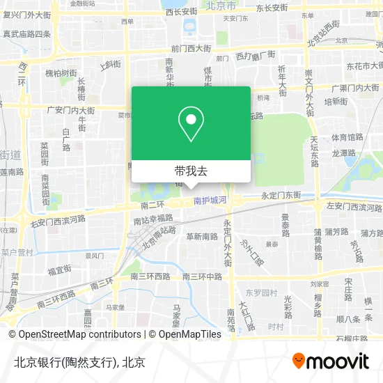 北京银行(陶然支行)地图