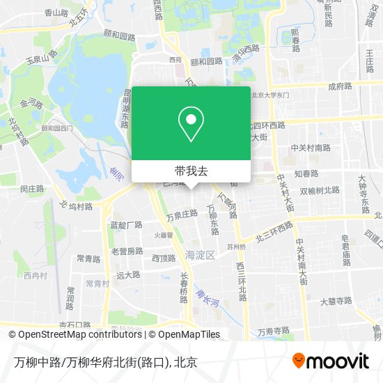 万柳中路/万柳华府北街(路口)地图