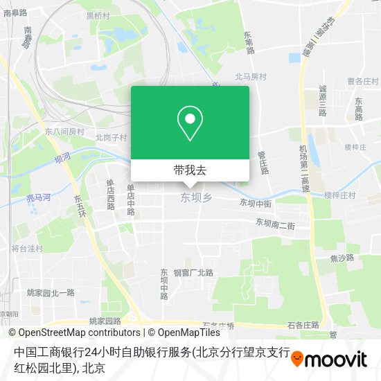 中国工商银行24小时自助银行服务(北京分行望京支行红松园北里)地图
