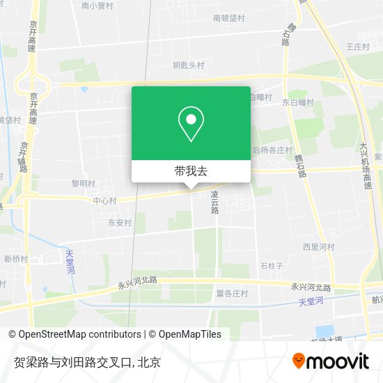 贺梁路与刘田路交叉口地图