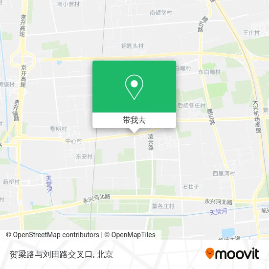 贺梁路与刘田路交叉口地图