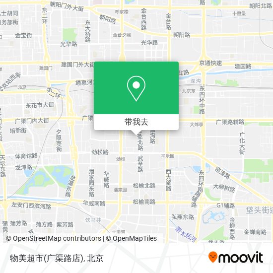 物美超市(广渠路店)地图