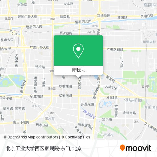 北京工业大学西区家属院-东门地图