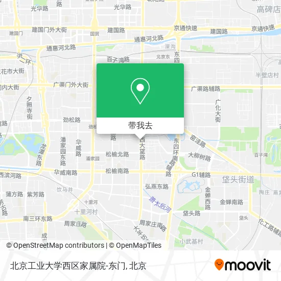 北京工业大学西区家属院-东门地图