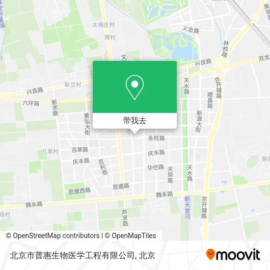 北京市普惠生物医学工程有限公司地图