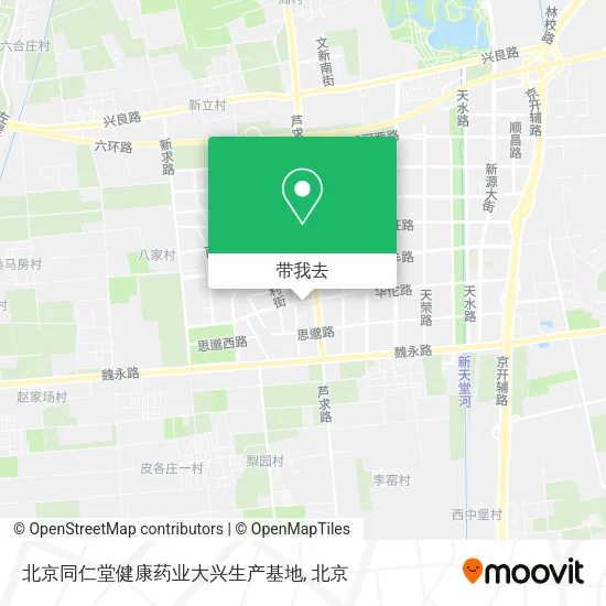 北京同仁堂健康药业大兴生产基地地图