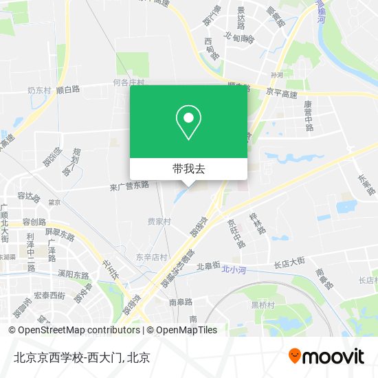北京京西学校-西大门地图