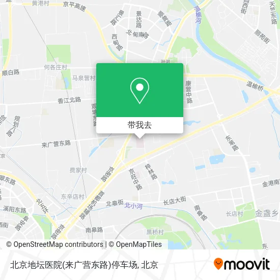 北京地坛医院(来广营东路)停车场地图
