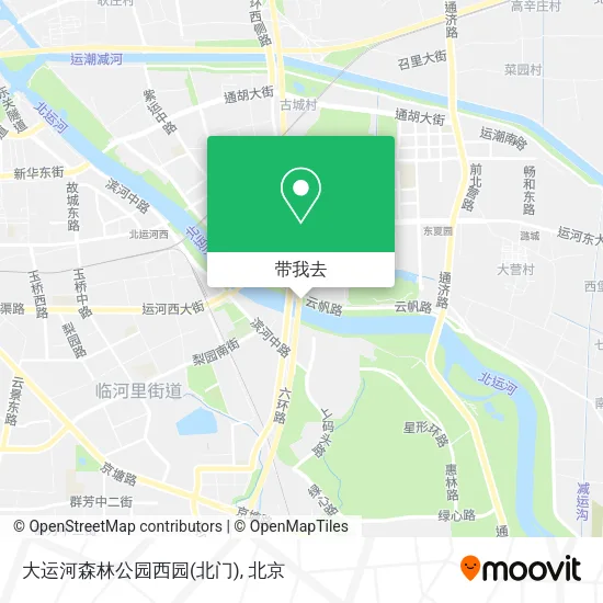 大运河森林公园西园(北门)地图