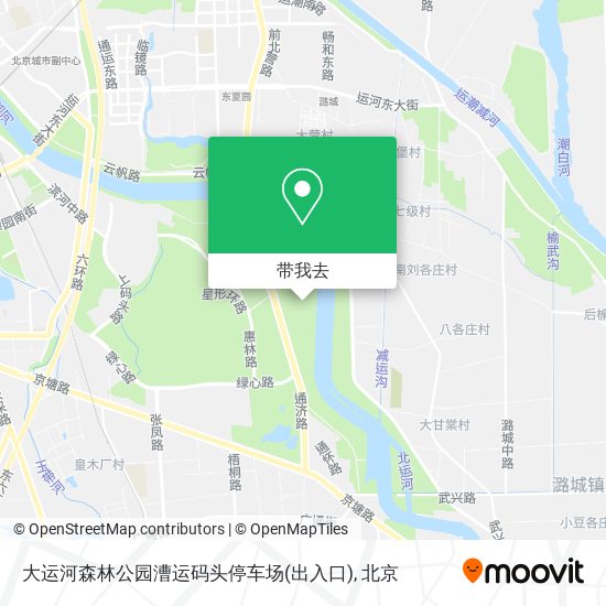 大运河森林公园漕运码头停车场(出入口)地图