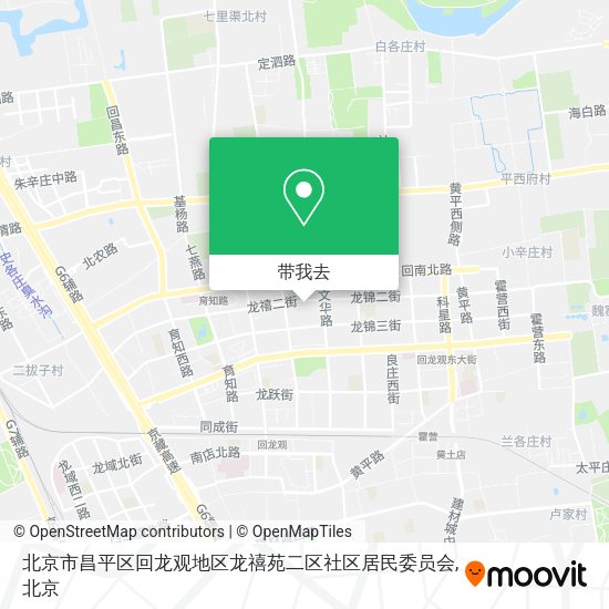 北京市昌平区回龙观地区龙禧苑二区社区居民委员会地图