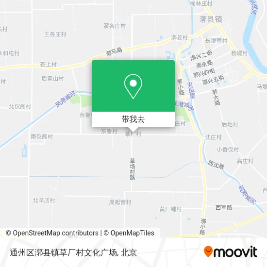 通州区漷县镇草厂村文化广场地图