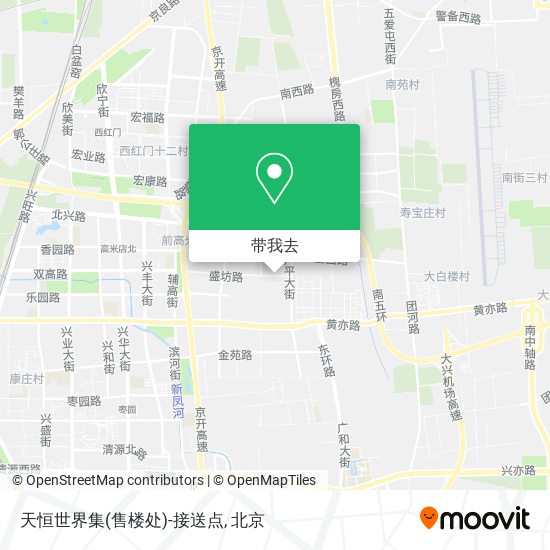 天恒世界集(售楼处)-接送点地图