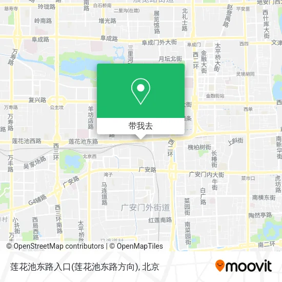 莲花池东路入口(莲花池东路方向)地图