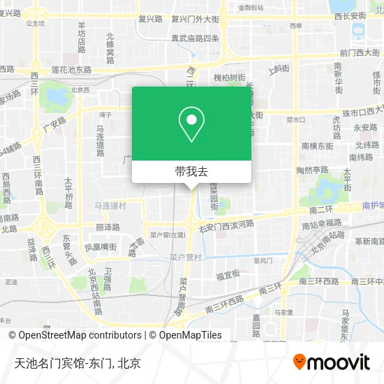 天池名门宾馆-东门地图