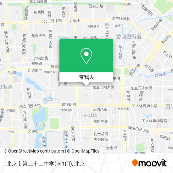 北京市第二十二中学(南1门)地图