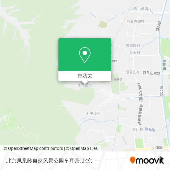 北京凤凰岭自然风景公园车耳营地图